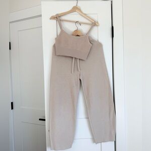 H&M Beige Knit Tank and Pants Set